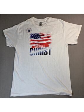 Gildan America 4 Christ T Shirt Mens Medium Christian Bible Verse Graphic
